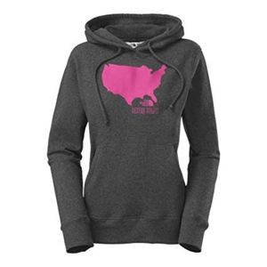 Grey and pink hoodie | The North Face | Medium